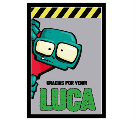 Stickers rect. gdes. Zombies 10u Pers
